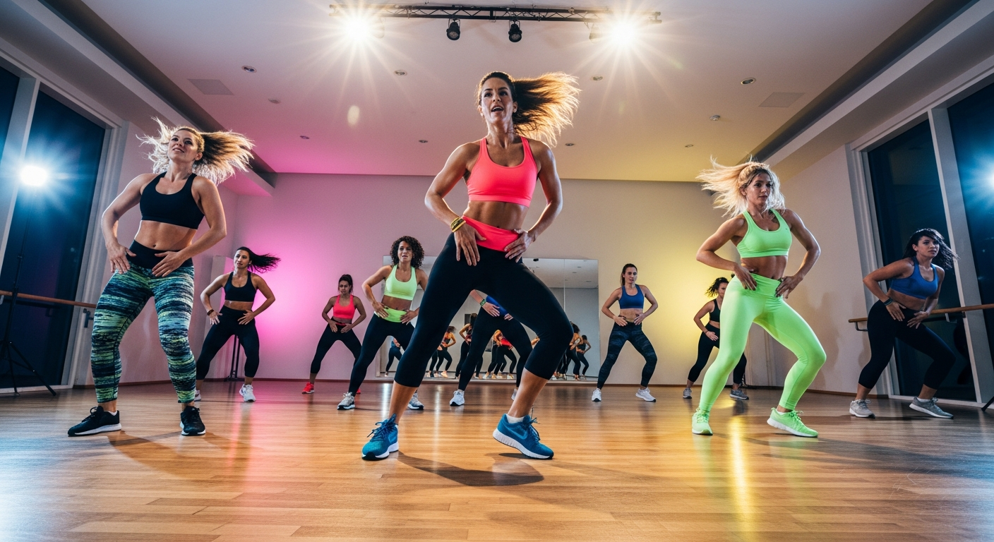 Динамичные танцевальные кардио-комбинации под музыку